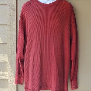 Mens Red Ribbon Tommy Hilfiger Crewneck Long sleeve